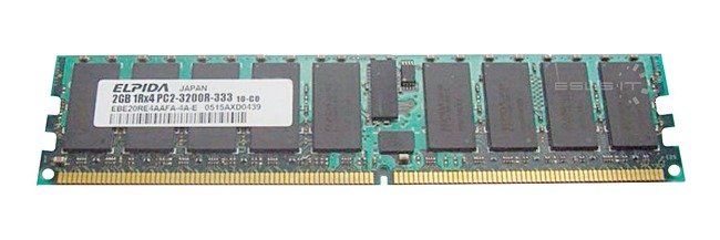 Pamięć RAM 1x 2GB ELPIDA ECC REGISTERED DDR2  400MHz PC2-3200 RDIMM | EBE20RE4ABFA-4A-E