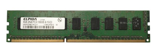 Pamięć RAM 1x 4GB ELPIDA ECC UNBUFFERED DDR3  1333MHz PC3-10600 UDIMM | EBJ41EF8BCFA-DJ-F