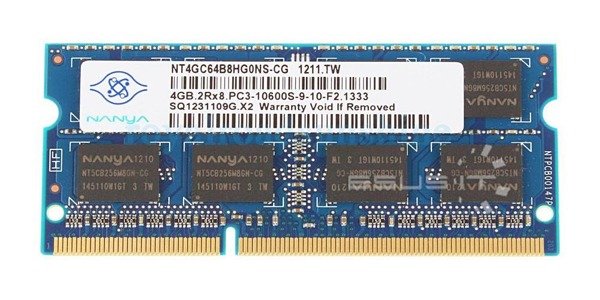 Pamięć RAM 1x 4GB Nanya SO-DIMM DDR3 1333MHz PC3-10600 | NT4GC64B8HG0NS-CG 